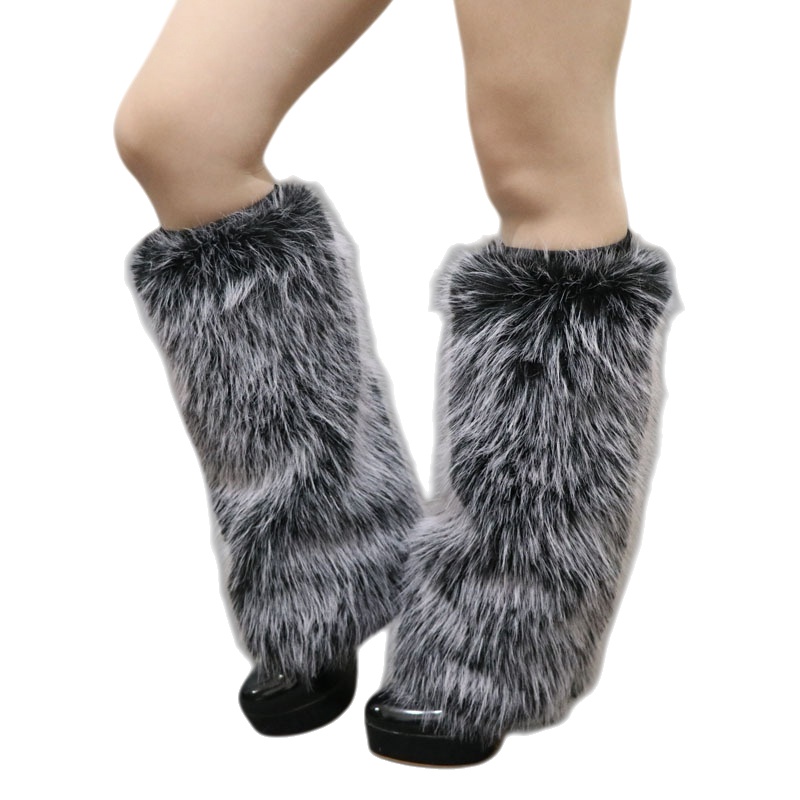 Faux Fur Leg Warmers Winter Soft Fluffy Boot Covers Plush Boots Socks Sleeve